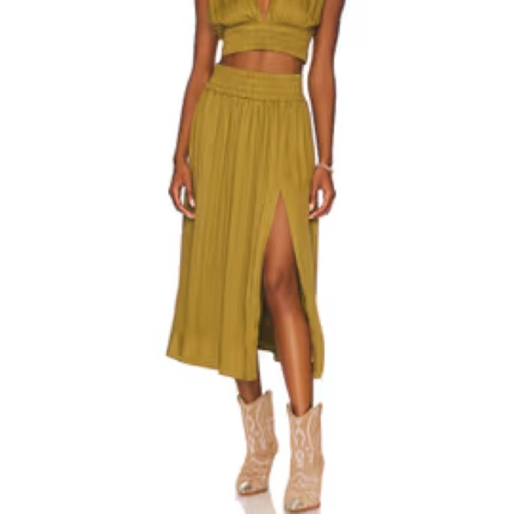 NWT Anna Nata Sophie Green Midi Skirt Size Small